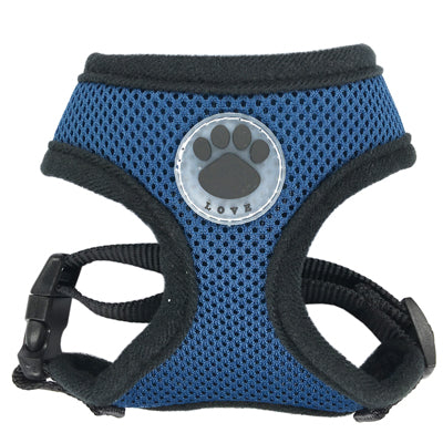 Paw LOVE Rubber Adjustable Soft Breathable Dog Cat Control dog Harness Nylon Mesh Vest harness for Pet puppy collar Chest Strap