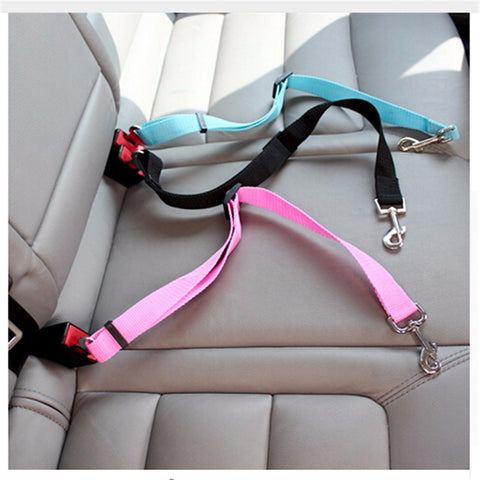 1pc Nylon Pets Puppy Seat Lead Leash Dog Harness Vehicle Seatbelt Pet Supplies Travel Clip Adjustable Pet Dog Safety Seat Belt