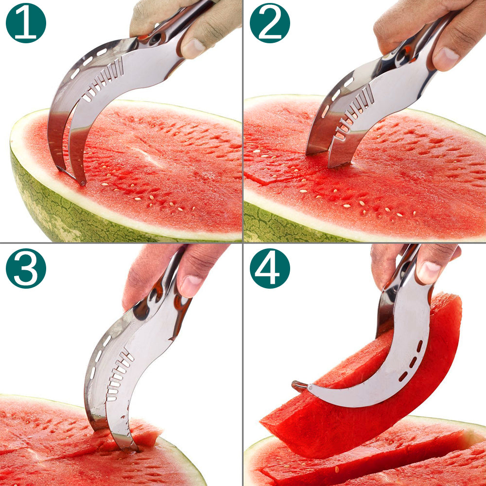 20.8*2.6*2.8CM Stainless Steel Watermelon Slicer Cutter Knife Corer Fr –  NewTend