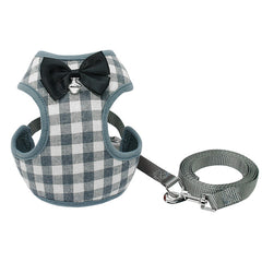 Small Dog Harness and Leash Set Pet Cat Vest Harness With Bowknot Mesh Padded For Small Puppy Dogs Chihuahua Yorkies Pug